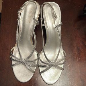 Ralph Lauren Silver heels